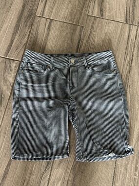 NYDJ Striped Blue Women's Bermuda Shorts